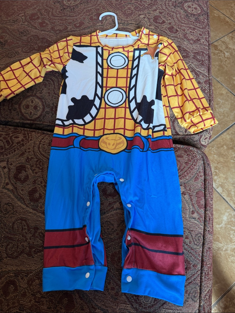 Cowboy Romper Kids Costume - Yellow & Blue